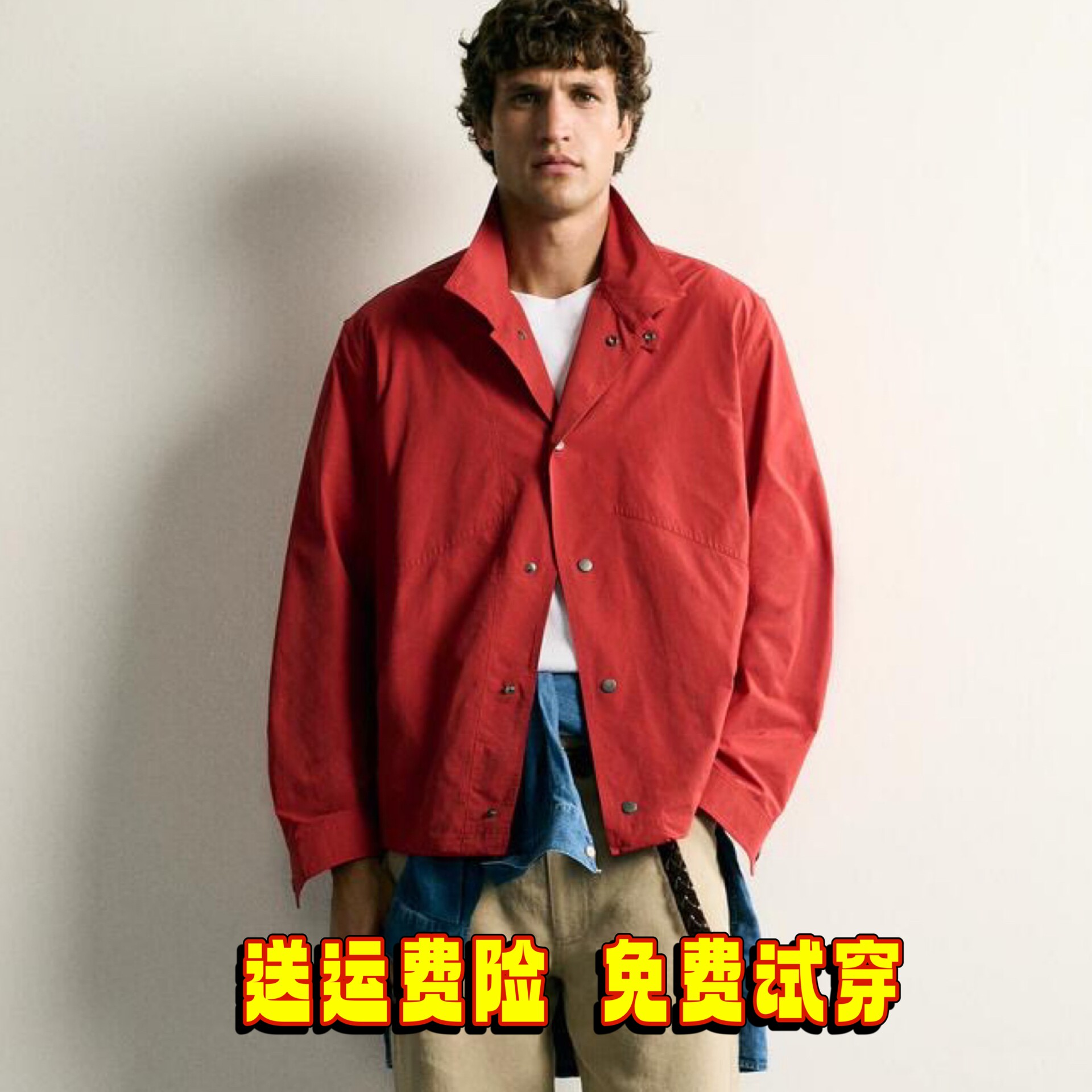 ZA2026秋季新品男装轻盈功能性修身直筒衬衫夹克外套 8281652 600