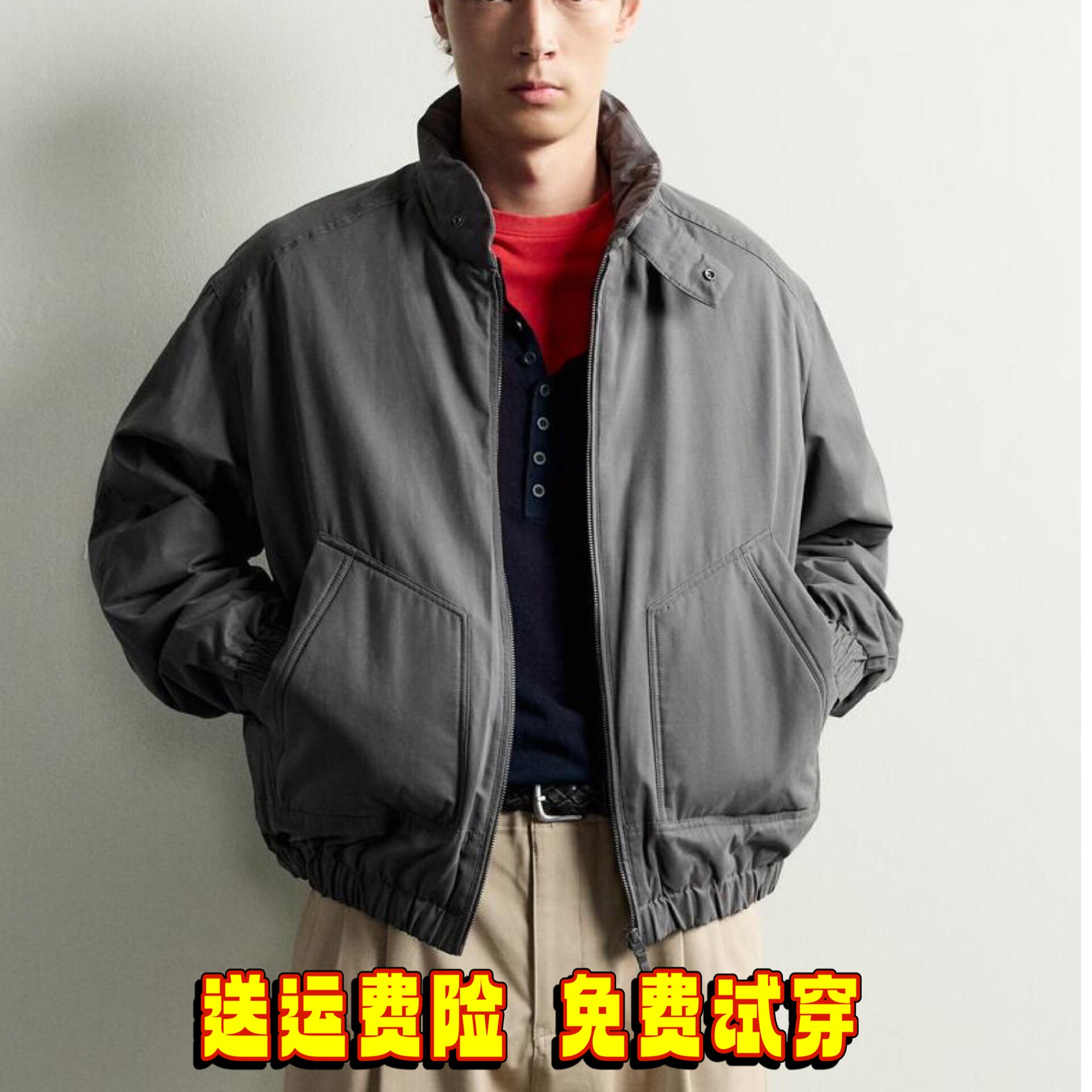 ZA2026秋冬季新品 男装 防水科技面料棉服夹克外套 6318316 801