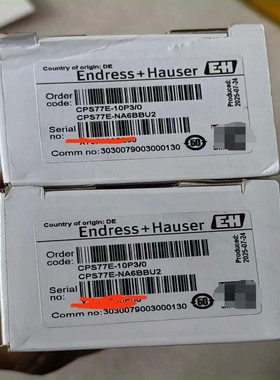 E+H 数字式ph电极CPS77E-10P3/0全新原装正品