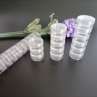 5克连瓶5层 药盒 美瞳盒 膏霜盒 美甲盒 收纳盒 连体瓶子 分装盒