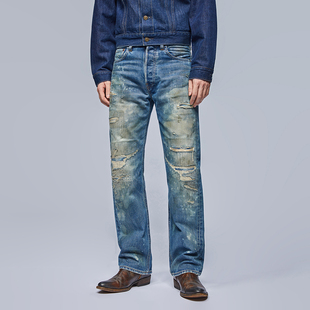 UNSOLUTE 烈马 25西部牛王 威格面料 PRPS NBHD 水洗做旧 牛仔裤