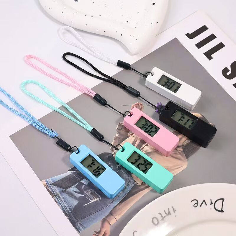 学习钟表小型挂钟便携迷你挂表静音工作电子时钟电子挂钟