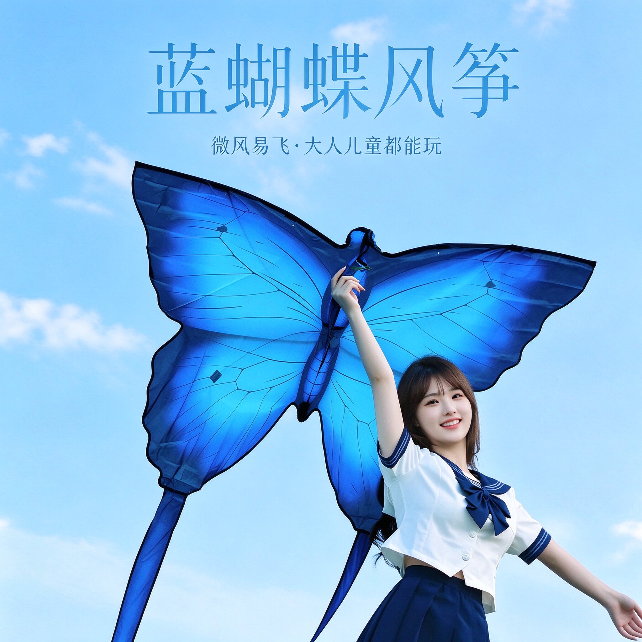 2026新款大型蝴蝶风筝手持摆拍