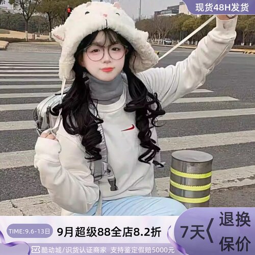 Nike耐克男子加绒卫衣休闲套头衫