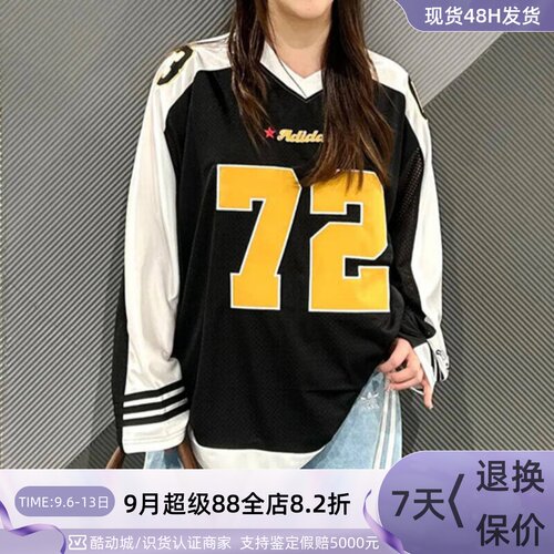 adidas三叶草宽松男女长袖T恤
