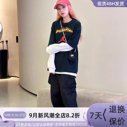 Nike耐克男新款美式复古印花T恤