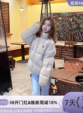 MLB男女款韩系学院风鹅绒加厚印花保暖羽绒服3ADJB2056-3ADJB2146