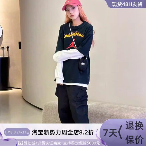 Nike耐克男新款美式复古印花T恤