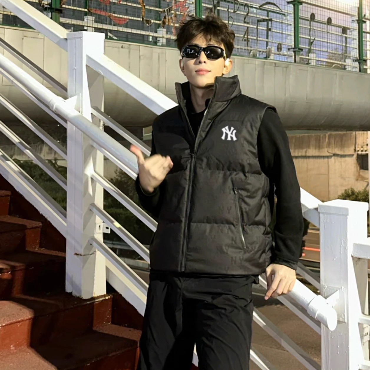 MLB男女防风保暖舒适羽绒马甲