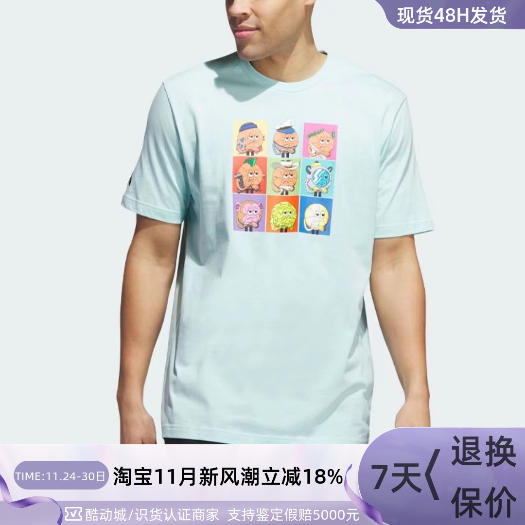 Adidas/阿迪达斯男印花短袖T恤衫