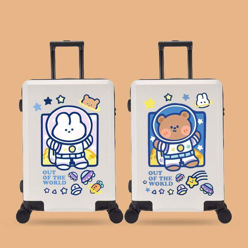 库罗米儿童行李箱原创太空人小熊男女学生拉杆箱行李箱20寸24寸26