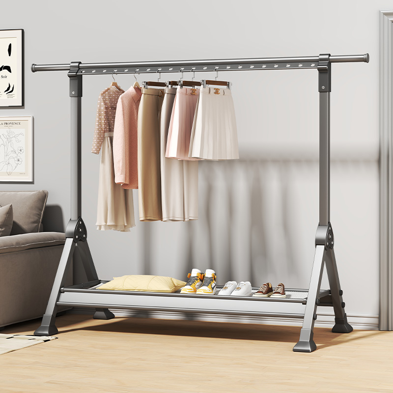 钱柜铝合金置地式晾衣架