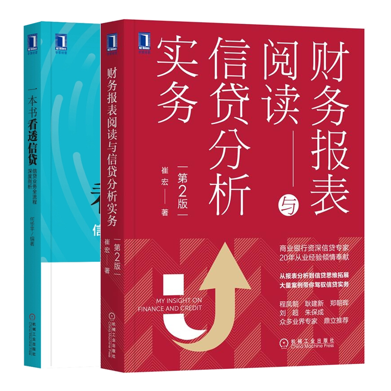 财务报表阅读与信贷分析实务2版+看透信贷信贷业务流程深度剖析 拆分信贷流程细节法规理论和实操信贷风险管理书籍