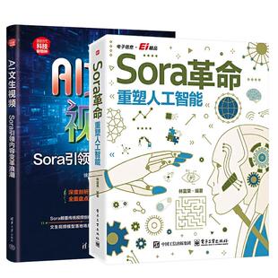 【全2册】Sora革命 重塑人工智能 林富荣+AI文生视频 Sora内容变革浪潮 Sora生成视频软件作教程