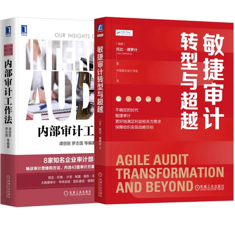 【全2册】敏捷审计转型与越+内审计工作法 营造内设计环境 编制审计计划 机械工业出版社