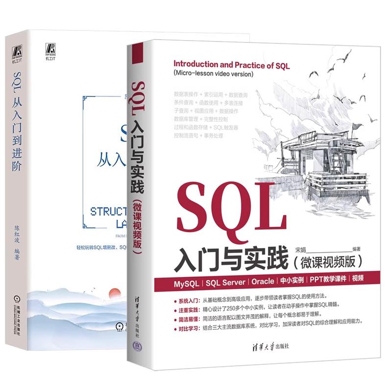 【全2册】SQL入门与实践 微课视频版+SQL从入门到进
