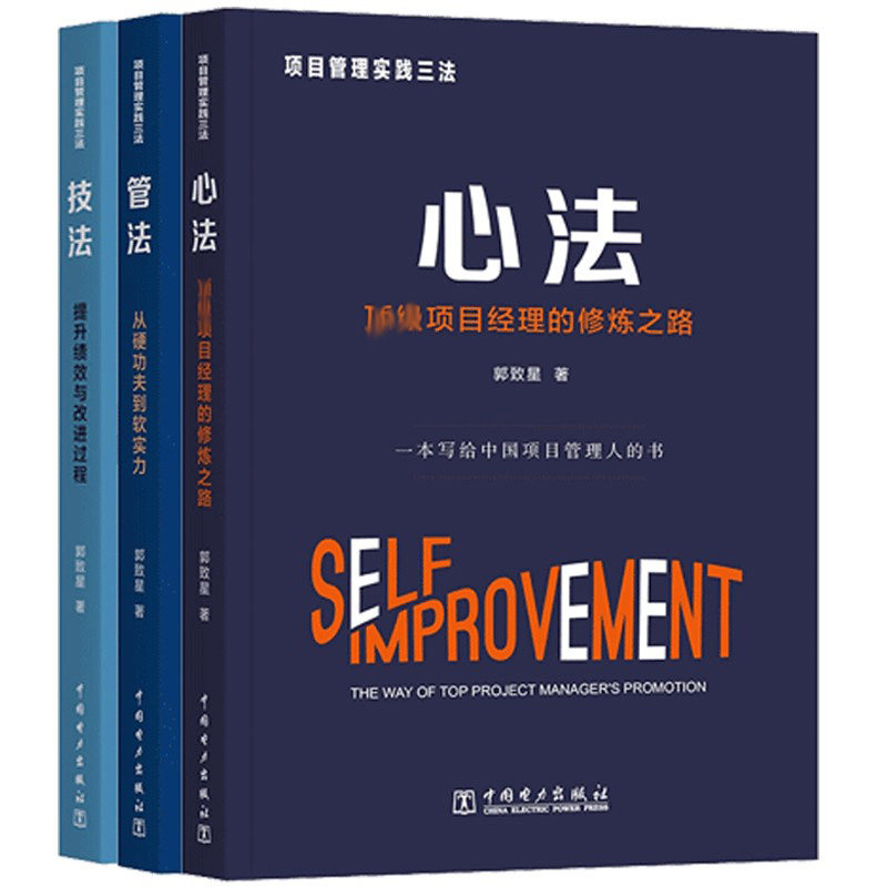 项目管理实践三法 心法+管法+技法 郭致星 项目经理的修炼之路 从硬功夫到软实力 提升与改进过程 电力出版社培训教材书籍
