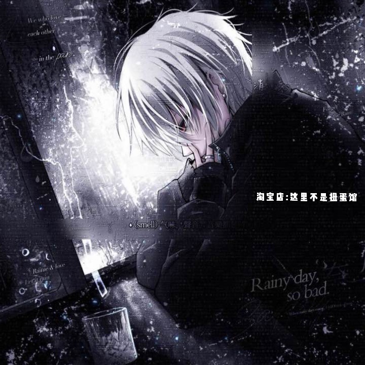 打包85张 夜雨声烦扭蛋第八期 男生动漫头像原创圈高清有底纹普白