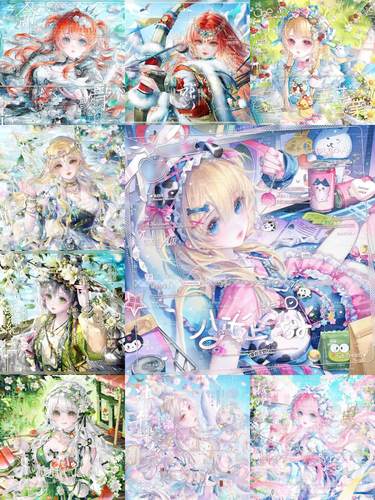 794张 琨山图包 卡通女生动漫插画头像扭蛋原创圈直购原图无水印