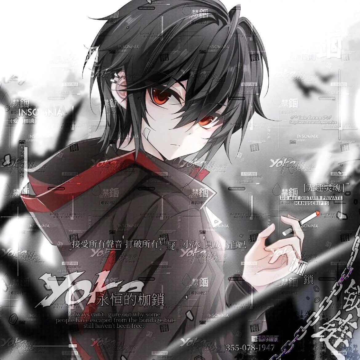 11张 夜雨声烦扭蛋第四期 帅气男生动漫头像原创直购部分有薄码