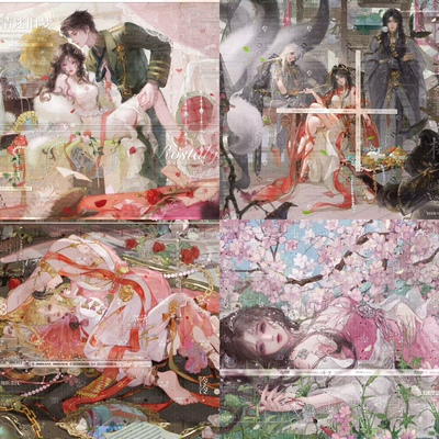 打包396张 春忆新图包 男女生厚涂插画头像扭蛋原创圈 高清无水印