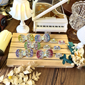 手工宠物发夹碎毛夹闪钻新年新款 马尔济斯小狗夹子约克夏西施头饰