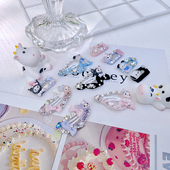 新款 促销 高定三丽鸥马尔济斯头饰 MiKi宠物发夹 发卡 狗头花