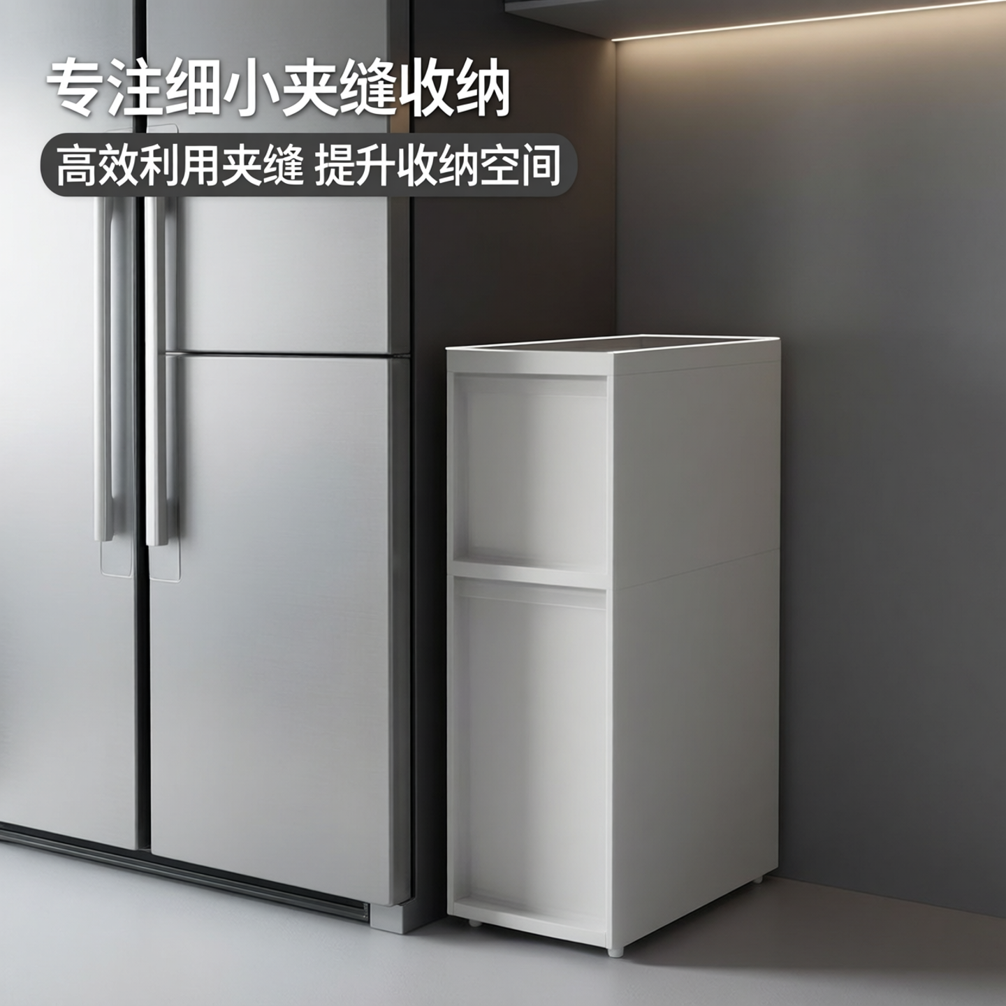 14-23cm宽夹缝收纳柜冰箱边柜窄缝隙抽屉式卫生间零食厨房置物架