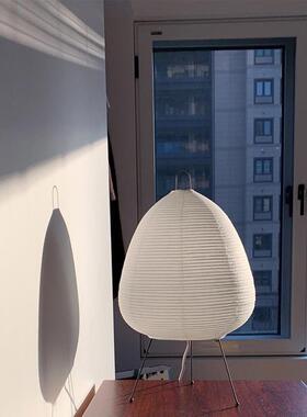 日式野口勇纸灯Akari 侘寂风台灯和纸卧室书房床头灯北欧创意艺术