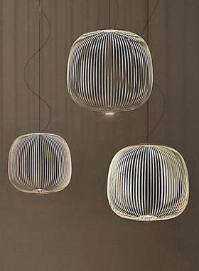 客厅灯北欧工业风吊灯设计师灯岛台餐厅别墅卧室Spokes鸟笼灯轻奢