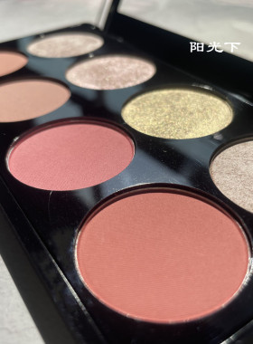 英国makeup revolution8色腮红盘云母烤粉珠光哑光裸粉高光烘焙