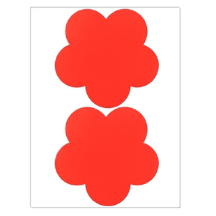 大号尺寸10cm花朵贴纸名字手写姓名彩色花型即时不干胶标签幼儿园衣服自粘儿童数字号码编号形状全背胶便利贴