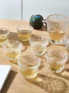 日式耐热玻璃茶具小茶杯清酒杯果酒梅子酒杯白酒杯子品茗杯