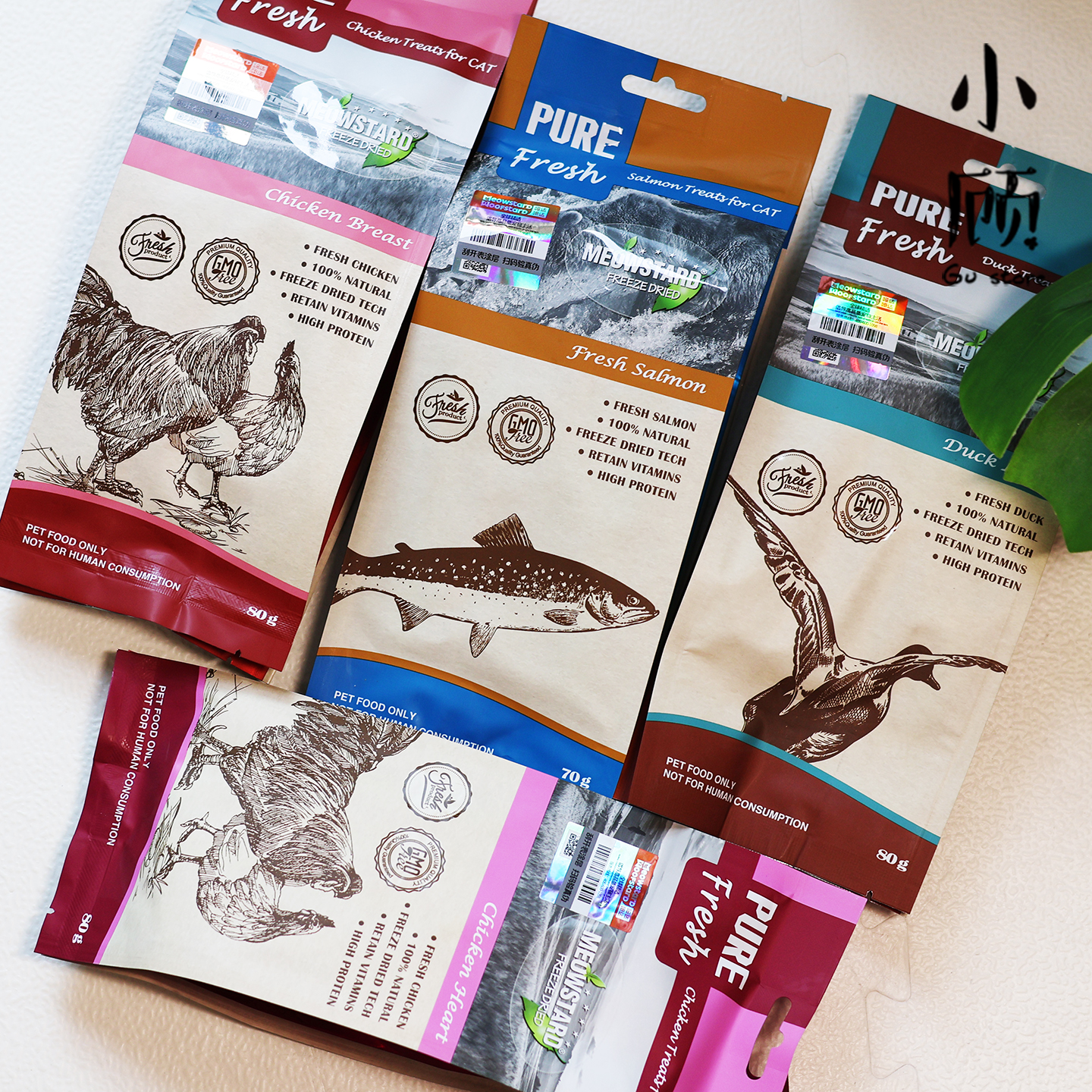 鲜肉冻干猫零食喵达三文鱼鳕鱼