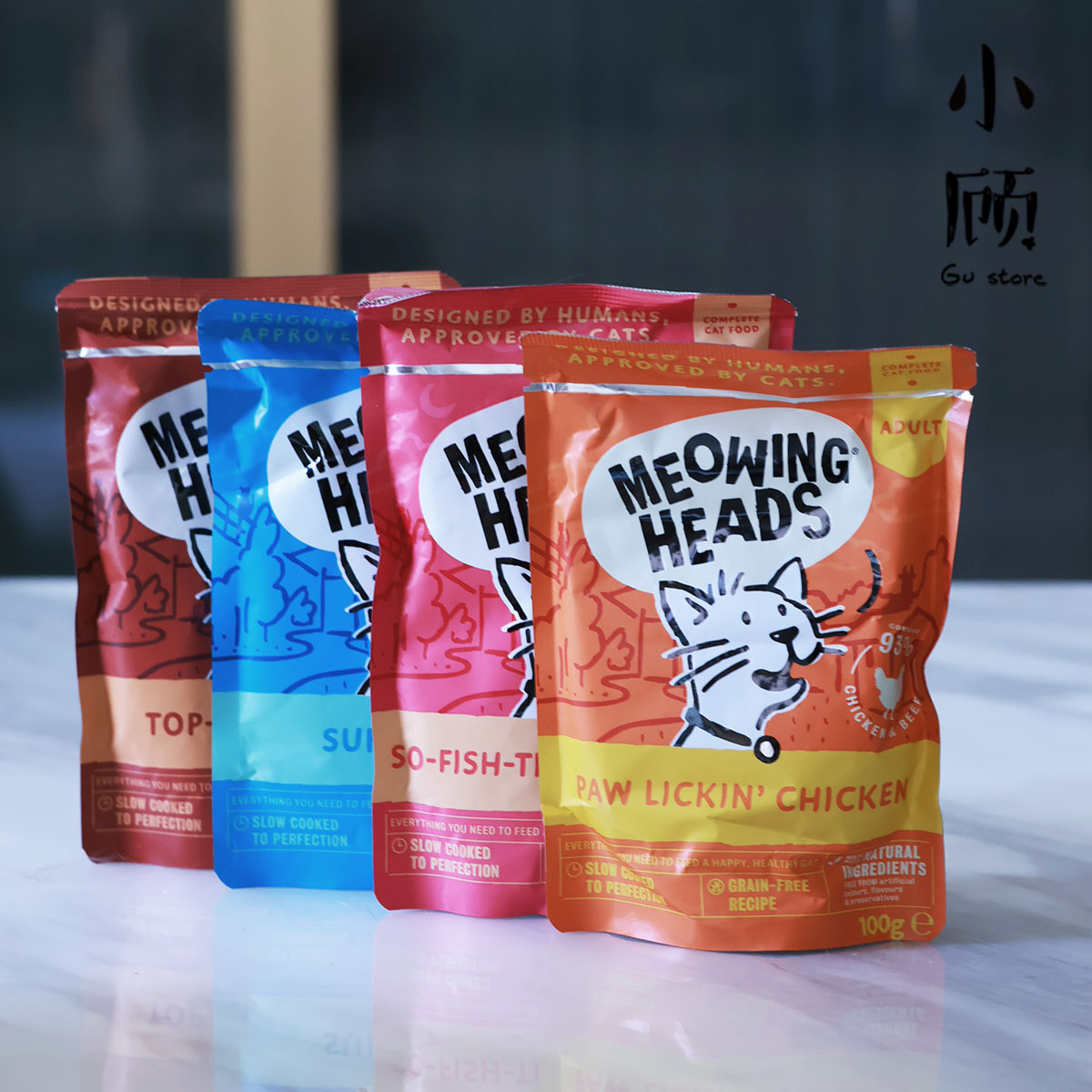 英国Meowing Heads猫餐包MH餐包全阶段主食湿粮营养补水发腮100g 宠物/宠物食品及用品 猫全价湿粮/主食罐 原图主图