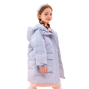 鸭鸭儿童羽绒服女童2024新款加厚甜美纯色冬季中大童装宽松外套SE