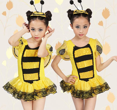 儿童幼儿小动物演出服女童小蚂蚁纱裙小蜜蜂舞蹈卡通服装表演服装