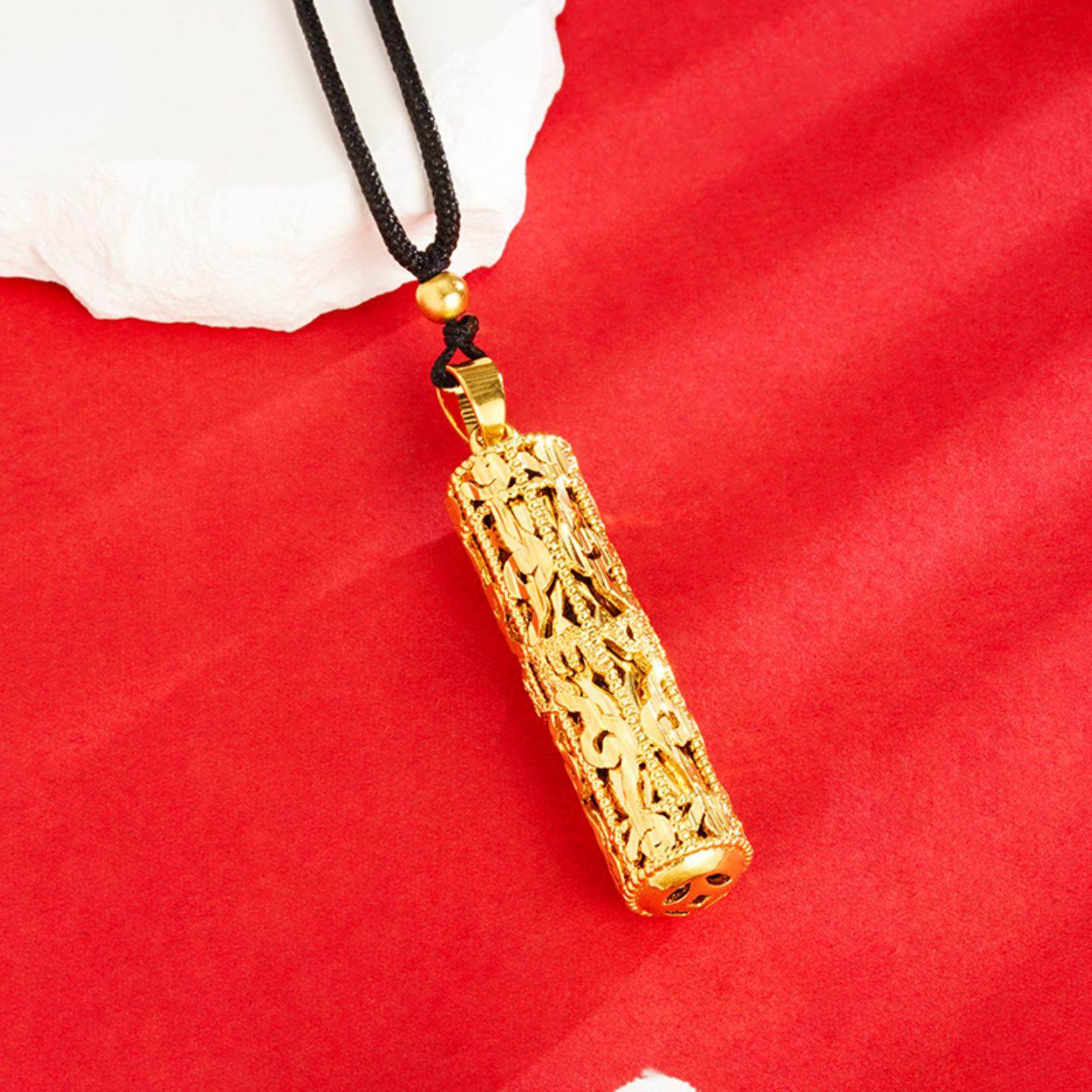 越南沙金六字箴言柱项链绳链DIY吊坠梵文挂件古法雕花镂男女配饰,饰品/流行首饰/时尚饰品新,项链,淘宝优惠券,粉丝福利购,淘宝优惠卷