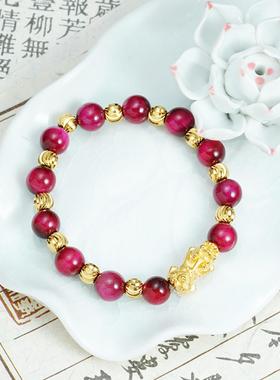 新中式越南沙金手链民族风吞金兽貔貅手串复古高级感久不掉色饰品