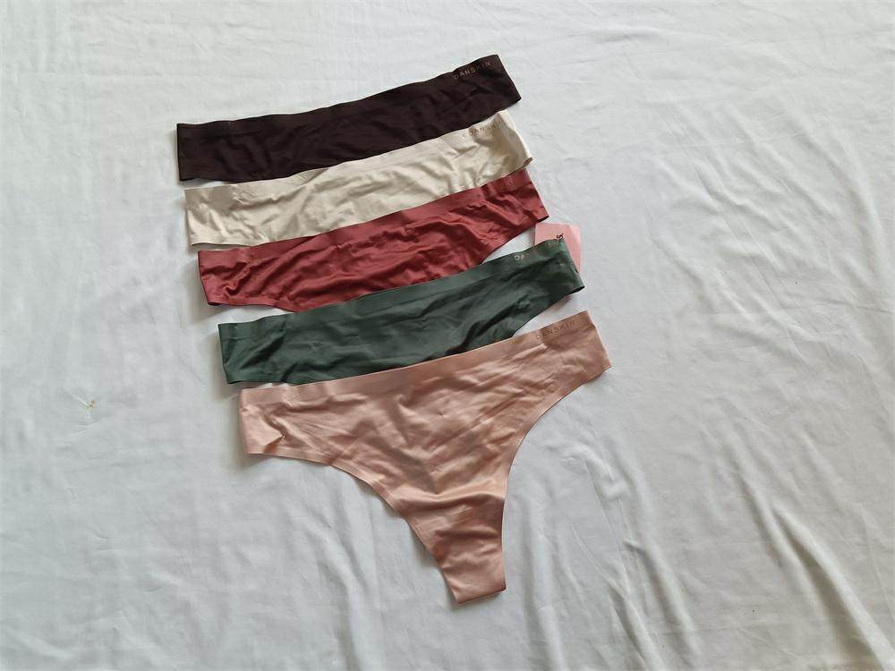 欧美中腰一片无痕薄款丁字裤内裤