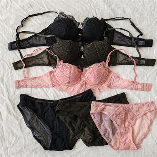 蕾丝性感文胸内衣胸罩bra套装 有钢圈薄款 一套ABCD杯 23女式 B21