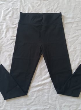 D45-19女式紧身黑色提臀瑜伽长裤九分裤高腰女士运动健身跑步弹力