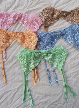 D31-26外单女式欧美蕾丝吊袜带带袜夹单件调节防滑脱