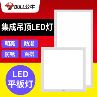 公牛led集成吊顶灯厨房灯吸顶灯浴室灯300 600卫生间平板灯厨卫灯