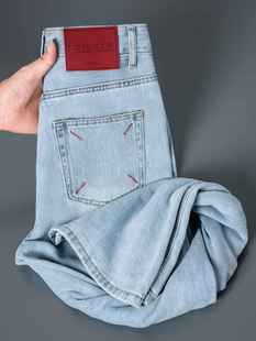 阔腿牛仔裤春夏薄款2024新款ins风宽松高腰窄版直筒矮个子裤子女