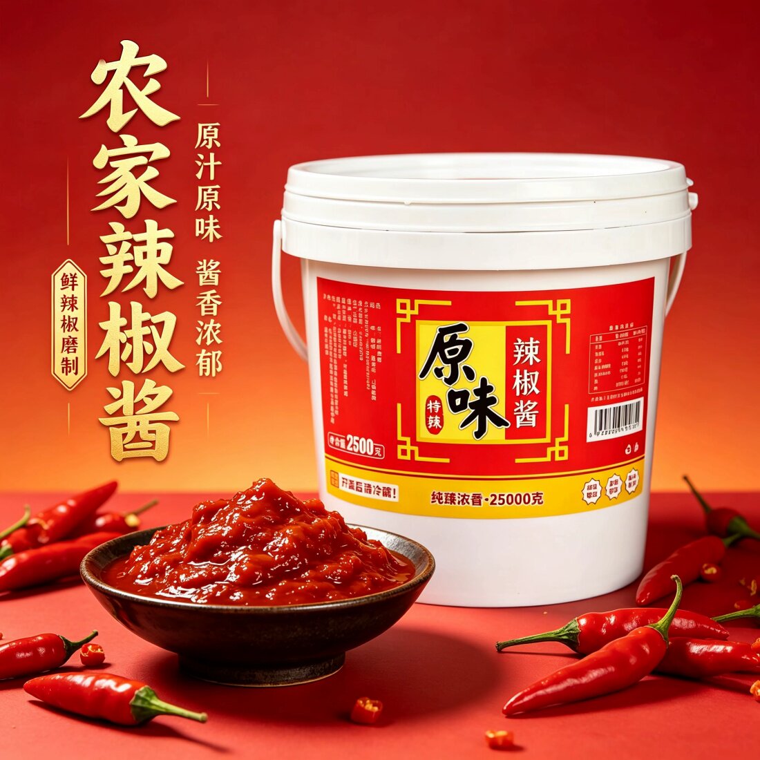 原味沙县风味大桶辣椒酱