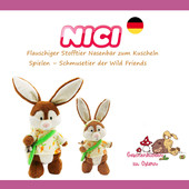 德国NICI专柜正品 生肖兔子宝来吉祥物毛绒玩具公仔圣诞生日礼物