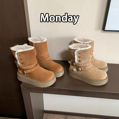 保暖雪地靴女厚底棉鞋