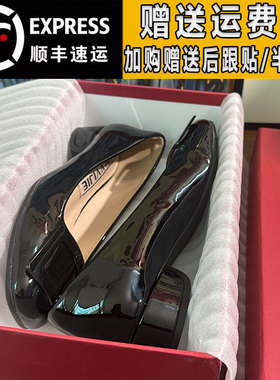 rv粗跟黑色玛丽珍鞋女真皮2025秋季百搭女鞋一脚蹬方扣通勤单鞋女