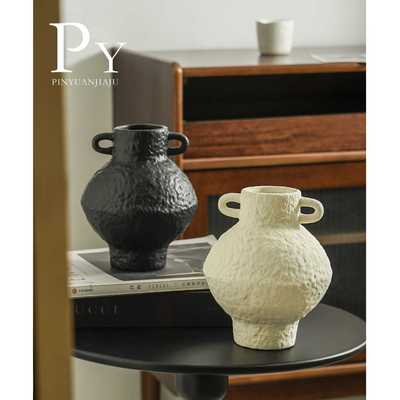 【超99%推荐】复古陶罐双耳花瓶